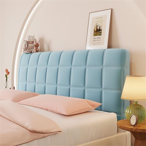 Chickwin Bett Kopfteil Bezug, Moderne Gesteppte Stretch Bed Headboard Cover, Waschbar Abnehmbar Bettkopfteil Hussen, Staubdicht Bett Kopfteil Abdeckung für Schlafzimmer (120cm,Blau) von Chickwin