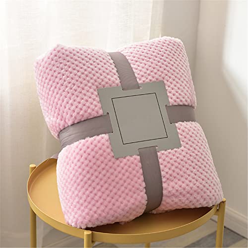 Chickwin Einfarbig Kuscheldecke Flauschig Weiche Wohndecke Flanelldecke Warm Winter Fleecedecke Couchdecke Sofaüberwurf Bettüberwurf TV Decke - 15 Farben (180x200cm,Hell Pink) von Chickwin