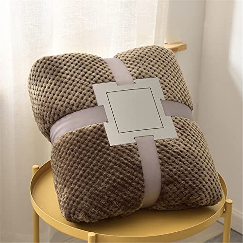 Chickwin Einfarbig Kuscheldecke Flauschig Weiche Wohndecke Flanelldecke Warm Winter Fleecedecke Couchdecke Sofaüberwurf Bettüberwurf TV Decke - 15 Farben (200x230cm,Kaffee) von Chickwin