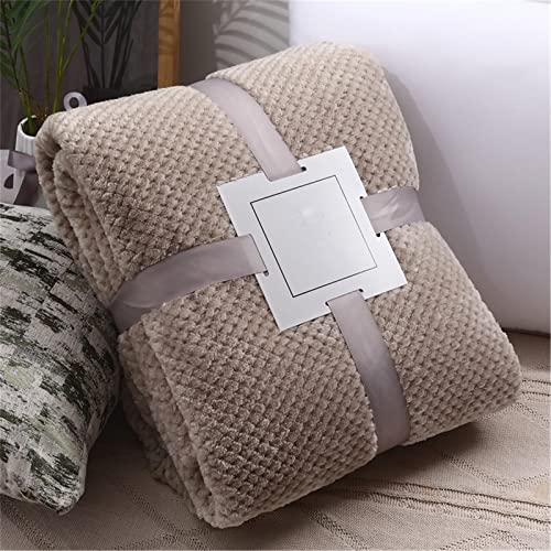 Chickwin Einfarbig Kuscheldecke Flauschig Weiche Wohndecke Flanelldecke Warm Winter Fleecedecke Couchdecke Sofaüberwurf Bettüberwurf TV Decke - 15 Farben (200x230cm,Khaki) von Chickwin