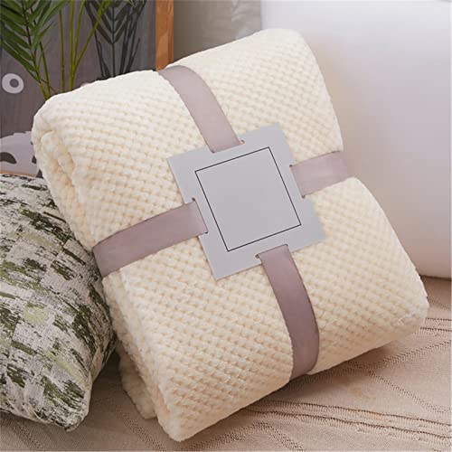 Chickwin Einfarbig Kuscheldecke Flauschig Weiche Wohndecke Flanelldecke Warm Winter Fleecedecke Couchdecke Sofaüberwurf Bettüberwurf TV Decke - 15 Farben (70x100cm,Beige) von Chickwin