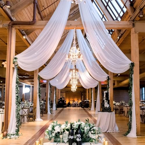 Chickwin Europäisch Hochzeit Vorhang Hochzeitsbogen, Tüll Querbehang,Freihanddeko Himmelbett Vorhänge,Stoff Transparent Voile Dekoration für Fotohintergrund Zeremonie Hochzeitsdeko (Weiß,75x400cm) Chickwin Europäisch Hochzeit Vorhang Hochzeitsbogen, Tüll Querbehang,Freihanddeko Himmelbett Vorhänge,Stoff Transparent Voile Dekoration für Fotohintergrund Zeremonie Hochzeitsdeko (Weiß,75x400cm) von Chickwin