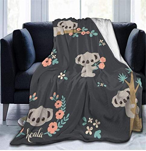 Chickw1 Flanelldecke Kuscheldecke, 3D Süßes Tier Super Soft Weiche Wohndecke Warm Flauschige Decke TV-Decke Mikrofaserdecke Sofadecke oder Bettüberwurf Tagesdecke (Koala,150x200cm) von Chickwin