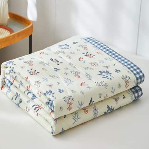 Chickwin Gesteppte Tagesdecke, 4.5 tog Tagesdecken Bettüberwurf Weich Komfortabel Mikrofaser Bettüberwürfe Sofa Überwurfdecke Kuscheldecke für Einzelbett Doppelbett (Blume,180x200cm) von Chickwin