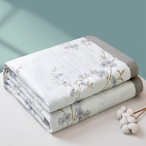 Chickwin Gesteppte Tagesdecke, 4.5 tog Tagesdecken Bettüberwurf Weich Komfortabel Mikrofaser Bettüberwürfe Sofa Überwurfdecke Kuscheldecke für Einzelbett Doppelbett (Blume Zweig,180x200cm) von Chickwin