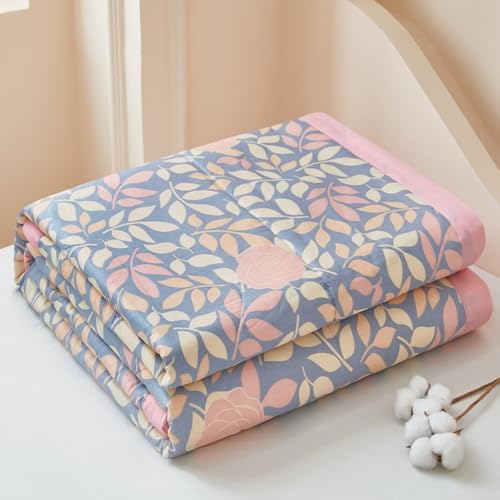 Chickwin Gesteppte Tagesdecke, 4.5 tog Tagesdecken Bettüberwurf Weich Komfortabel Mikrofaser Bettüberwürfe Sofa Überwurfdecke Kuscheldecke für Einzelbett Doppelbett (Floral,200x230cm) von Chickwin