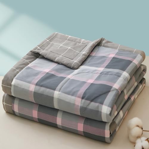 Chickwin Gesteppte Tagesdecke, 4.5 tog Tagesdecken Bettüberwurf Weich Komfortabel Mikrofaser Bettüberwürfe Sofa Überwurfdecke Kuscheldecke für Einzelbett Doppelbett (Gingham,200x230cm) von Chickwin