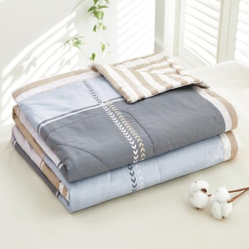 Chickwin Gesteppte Tagesdecke, 4.5 tog Tagesdecken Bettüberwurf Weich Komfortabel Mikrofaser Bettüberwürfe Sofa Überwurfdecke Kuscheldecke für Einzelbett Doppelbett (Hellgrau,200x230cm) von Chickwin