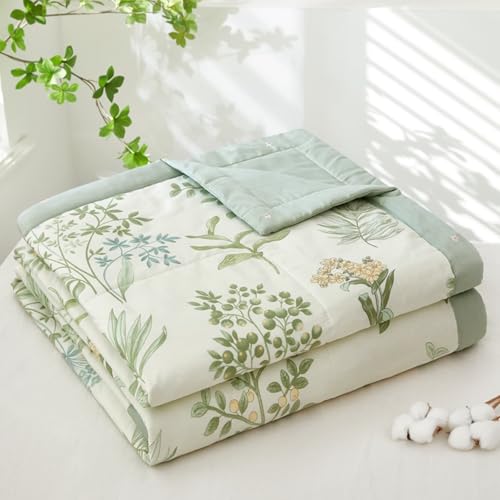 Chickwin Gesteppte Tagesdecke, 4.5 tog Tagesdecken Bettüberwurf Weich Komfortabel Mikrofaser Bettüberwürfe Sofa Überwurfdecke Kuscheldecke für Einzelbett Doppelbett (Pflanze,200x230cm) von Chickwin