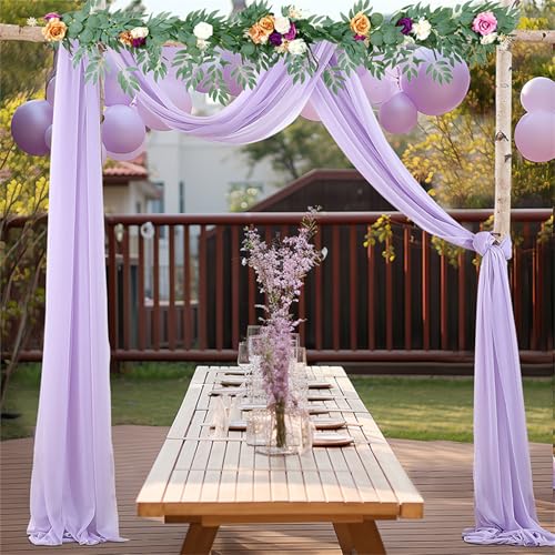 Chickwin Hochzeit Vorhang Hochzeitsbogen, Tüll Querbehang Freihanddeko, Stoff Transparent Voile Dekoration, für Fotohintergrund Party Torbogen Zeremonie Hochzeitsdeko (Grün,75x300cm) von Chickwin