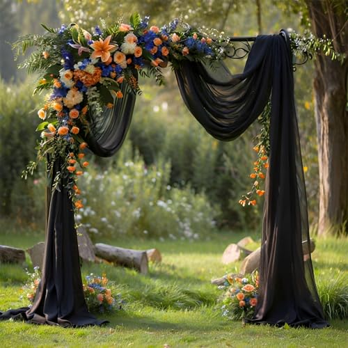 Chickwin Hochzeit Vorhang Hochzeitsbogen,1pc Anmut Tüll Querbehang,Freihanddeko Himmelbett Vorhänge,Stoff Transparent Voile Dekoration für Fotohintergrund Torbogen Hochzeitsdeko (Schwarz,160x800cm) Chickwin Hochzeit Vorhang Hochzeitsbogen,1pc Anmut Tüll Querbehang,Freihanddeko Himmelbett Vorhänge,Stoff Transparent Voile Dekoration für Fotohintergrund Torbogen Hochzeitsdeko (Schwarz,160x800cm) von Chickwin