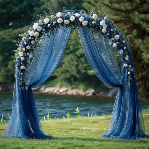 Chickwin Hochzeit Vorhang Hochzeitsbogen mit 2 Bändern,Hängend Tüll Querbehang Himmelbett Vorhänge,Transparent Voile Dekoration,für Fotohintergrund Rasen Party Hochzeitsdeko (Marineblau,160x600cm) Chickwin Hochzeit Vorhang Hochzeitsbogen mit 2 Bändern,Hängend Tüll Querbehang Himmelbett Vorhänge,Transparent Voile Dekoration,für Fotohintergrund Rasen Party Hochzeitsdeko (Marineblau,160x600cm) von Chickwin