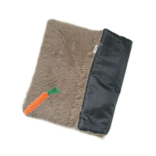 Chickwin Hundebett Grosse Hunde Katzen, Waschbar Hundekissen Flauschig, Matratze Beruhigende Flauschige Anti-Angst Hundebetten Deluxe Plüsch Hundematte (M/60 * 40CM,Braun) von Chickwin