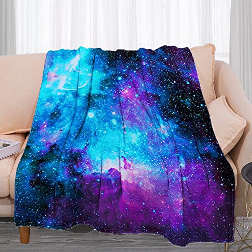 Chickwin Kuscheldecke Flauschig, Galaxis Wohndecke Flanelldecke Soft Warm Weiche TV-Decke Mikrofaser Sofadecke Couchdecke Bettüberwurf Tagesdecke (75x100cm,Sternenklarer Himmel) von Chickwin