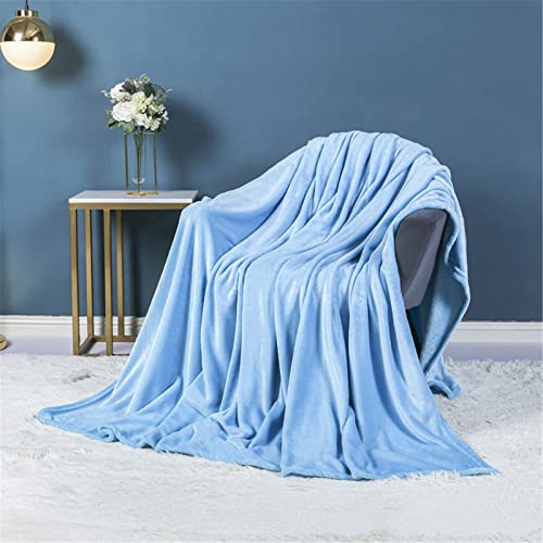 Chickwin Kuscheldecke Flauschige Sofadecke Wohndecke Warm Weiche Flanelldecke Soft Mikrofaser Fleecedecke Couchdecke Bettüberwurf TV Decke (120x200cm,Hellblau) von Chickwin