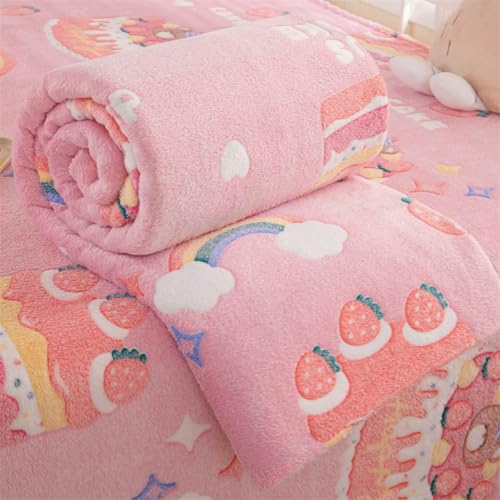 Chickwin Kuscheldecke Fleecedecke Flanell, Flauschig Warm Flanelldecke Mikrofaser Winter Tagesdecken 4.5 TOG Atmungsaktive Wohndecke Sofaüberwurf Decke (Happy Birthday,150x200cm) von Chickwin