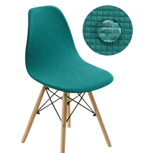 Chickwin Samt Jacquard Stuhlhussen Skandinavischen Stuhl, Stuhlhussen Schalenstuhl 1 2 4 6er Set Stretch Stuhlbezug Elastisch Universal Esszimmerstühle Bezug (2 Stück,Grün) von Chickwin