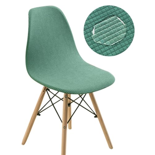 Chickwin Samt Jacquard Stuhlhussen Skandinavischen Stuhl, Stuhlhussen Schalenstuhl 1 2 4 6er Set Stretch Stuhlbezug Elastisch Universal Esszimmerstühle Bezug (6 Stück,Blasses Grün) von Chickwin