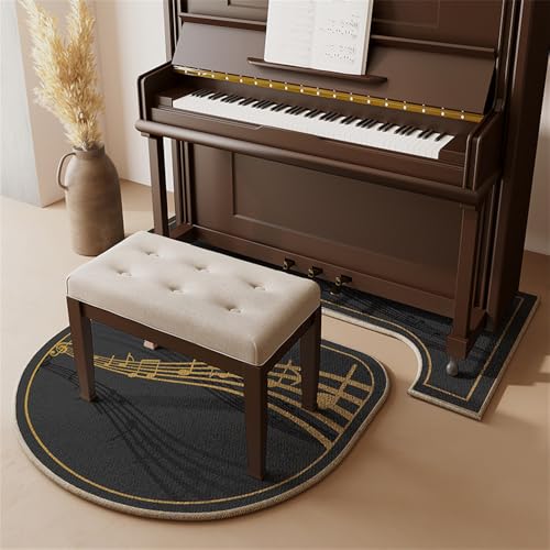 Chickwin Schallschutz Klavierteppich, Antivibrationsmatte Schalldichte Teppich Matte rutschfest Geteilter Typ für Schalldämmung Klavier/Studio/Wohnzimmer -Notenblätter (Gold,70x160cm) von Chickwin