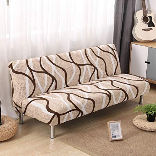 Chickwin Sofabezug, Sofaüberwurf Innen Schlafsofa Elastisch Hautfreundlich rutschfest Home Dekorative Schlafsofa (Sofalänge 120-150cm,Leben) von Chickwin