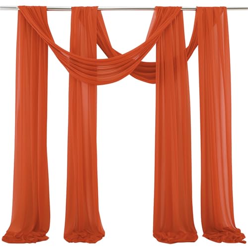 Chickwin Volltonfarbe Hochzeit Vorhang Hochzeitsbogen, 100D Chiffon Tüll Querbehang, 2PC Himmelbett Vorhänge, Stoff Transparent Voile Dekoration für Fotohintergrund Hochzeitsdeko (Karamell,70x300cm) Chickwin Volltonfarbe Hochzeit Vorhang Hochzeitsbogen, 100D Chiffon Tüll Querbehang, 2PC Himmelbett Vorhänge, Stoff Transparent Voile Dekoration für Fotohintergrund Hochzeitsdeko (Karamell,70x300cm) von Chickwin