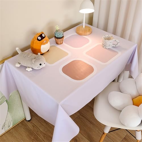 Chickwin Wachstuch Tischdecke PVC für Restaurant Küche, Rechteckig Wasserdicht Ölbeständig Wachstischdecke Abwischbar Pflegeleicht Garten Party Tischdecken (Einfaches Muster B,90x140cm) von Chickwin