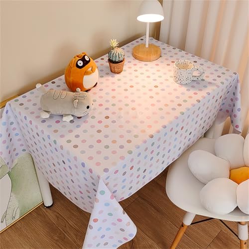 Chickwin Wachstuch Tischdecke PVC für Restaurant Küche, Rechteckig Wasserdicht Ölbeständig Wachstischdecke Abwischbar Pflegeleicht Garten Party Tischdecken (Einfaches Muster C,60x120cm) von Chickwin