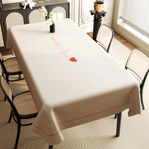 Chickwin Wachstuch Tischdecke PVC für Restaurant Küche, Rechteckig Wasserdicht Ölbeständig Wachstischdecke Abwischbar Pflegeleicht Garten Party Tischdecken (Schlicht,80x120cm) von Chickwin