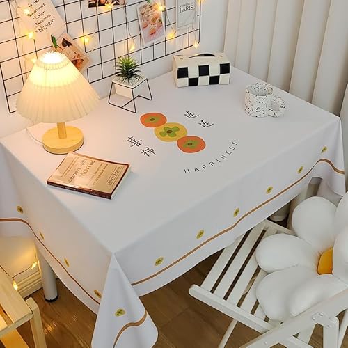 Chickwin Wachstuch Tischdecke PVC für Restaurant Küche, Rechteckig Wasserdicht Ölbeständig Wachstischdecke Abwischbar Pflegeleicht Garten Party Tischdecken v (Zitrusmuster,60x120cm) von Chickwin
