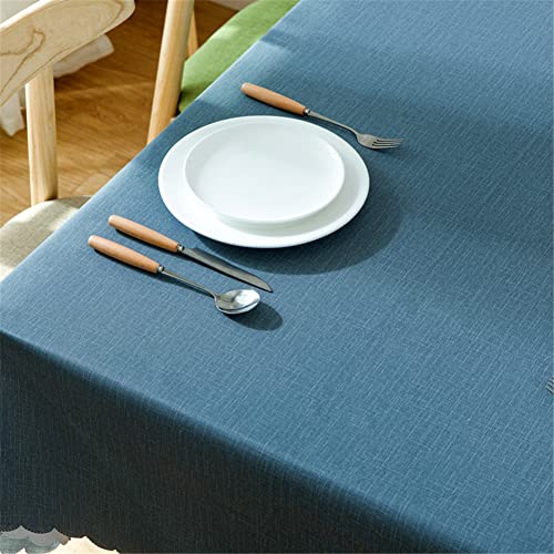 Chickwin Wachstuch Tischdecke Plastik PVC Party Tischdecken Rechteckig Wasserdicht Ölbeständig Wachstischdecke Garten Tischdecke Abwischbar Pflegeleicht (90x140cm,Himmel Cyan) von Chickwin
