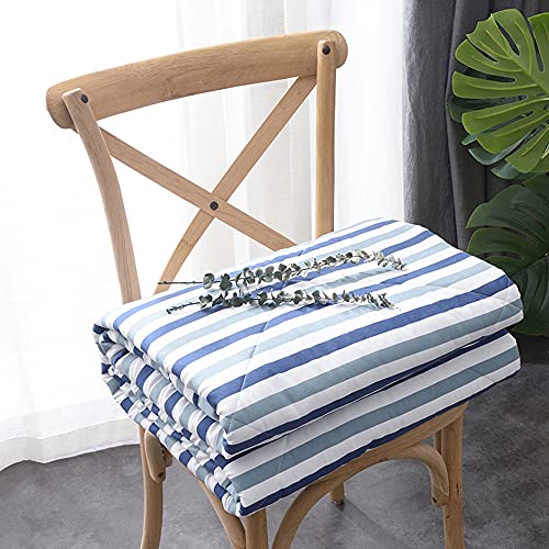 Chickw1 Blatt Tagesdecke Bettüberwurf Gesteppt, Streifen Mikrofaser Tagesdecke Schlafzimmer Steppdecke Decke Überwurf Wohnzimmer Sofaüberwurf für Einzelbett Doppelbett (Blau Grün,180x220cm) von Chickwing