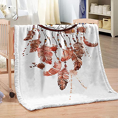 Chickw1 Flanelldecke Kuscheldecke, Super Soft Weiche Feder Wohndecke Warm Flauschige Decke TV-Decke Mikrofaserdecke Sofadecke oder Bettüberwurf Tagesdecke (Traumfänger,160x200cm) von Chickwing
