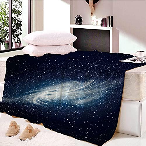 Chickw1 Kuscheldecke Flanell, 3D Sternenhimmel Drucken Flanelldecke Wohndecke Warm Decke Flauschige TV-Decke Mikrofaserdecke Bettüberwurf Tagesdecke Sofadecke (180x200cm,Galaxis) von Chickwing