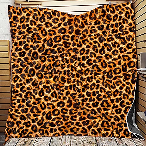 Chickw1 Tagesdecke Bettüberwurf Gesteppt, 3D Leopard Muster Mikrofaser Tagesdecke Schlafzimmer Steppdecke Decke Überwurf Wohnzimmer Sofaüberwurf für Einzelbett Doppelbett (Braun,200x230cm) von Chickwing