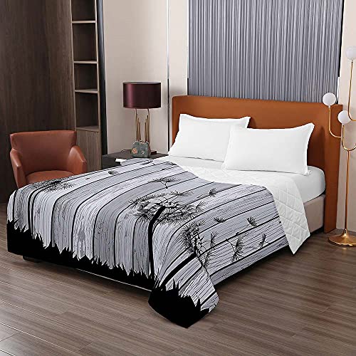 Chickw1 Tagesdecken Bettüberwurf, 3D Löwenzahn Drucken Sommer Tagesdecke mit Prägemuster Wohndecke aus Mikrofaser Bettdecke für Einzelbett Doppelbett oder Kinder (Graue Bretter,200x230cm) von Chickwing