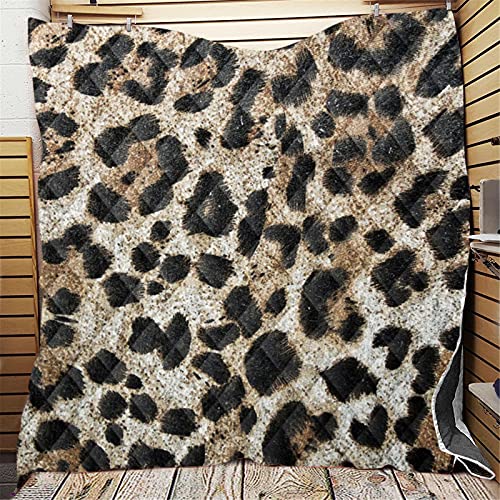 Chickwin Bettüberwurf Tagesdecke, Leopard Muster 3D Drucken Tagesdecken Sommer Bettüberwürfe Wohndecke aus Mikrofaser Bettdecke für Einzelbett Doppelbett oder Kinder (Style 4,200x230cm) von Chickwing