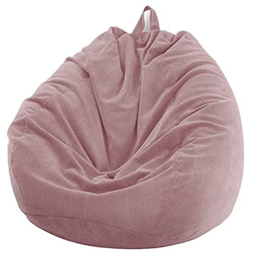 Chickwin Bezug für Sitzsack, Birnenform, Cordsamt, ohne Füllung, für draußen und innen, Entspannung, Wohnzimmer, Schlafzimmer, Kissen (Rosa, 70 x 80 cm) von Chickwing