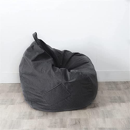 Chickwin Sitzsack ohne Füllung für Erwachsene und Kinder, Sitzkissen Bodenkissen Kissen Sessel BeanBag Sitzsäcke für Outdoor & Indoor Gaming Entspannen (Dunkelgrau,70x80cm) von Chickwing