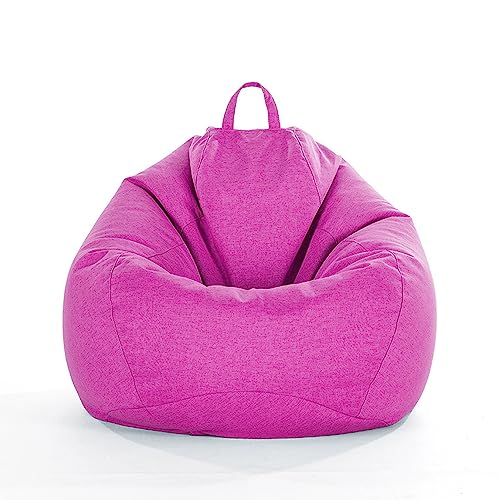 Chickwin Sitzsack ohne Füllung für Erwachsene und Kinder, Sitzkissen Bodenkissen Kissen Sessel BeanBag Sitzsäcke für Outdoor & Indoor Gaming Entspannen (Rosenrot,L-90x110cm) von Chickwing