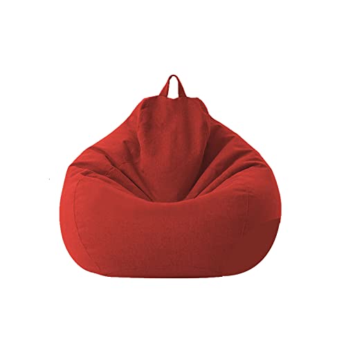 Chickwin Sitzsack ohne Füllung für Erwachsene und Kinder, Sitzkissen Bodenkissen Kissen Sessel BeanBag Sitzsäcke für Outdoor & Indoor Gaming Entspannen (Rot,100x120cm) von Chickwing
