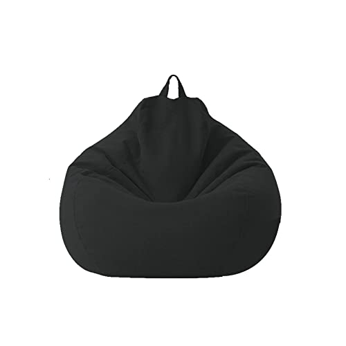 Chickwing Chickwin Sitzsack ohne Füllung für Erwachsene und Kinder, Sitzkissen Bodenkissen Kissen Sessel BeanBag Sitzsäcke für Outdoor & Indoor Gaming Entspannen (Schwarz,70x80cm) von Chickwing