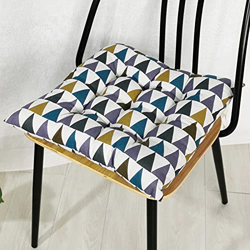 Stuhlkissen mit Bändern 2er Set, Chickw1 Geometrie Sitzkissen Gefüllt Dekokissen Zierkissen Gartenkissen für Gartenstuhl, Küche oder Esszimmerstuhl Indoor und Outdoor (Lila,40x40cm) von Chickwing