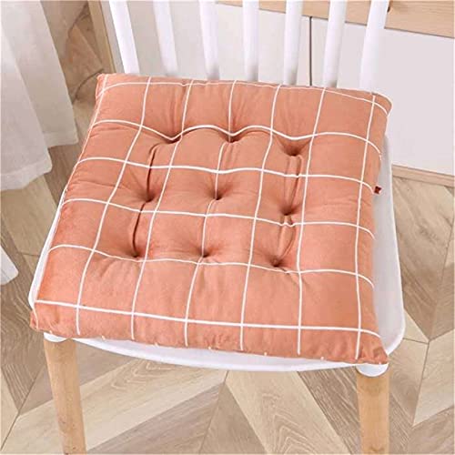 Stuhlkissen mit Bändern 2er Set, Chickw1 Sitzkissen Gefüllt Dekokissen Zierkissen Gartenkissen für Gartenstuhl, Küche oder Esszimmerstuhl Indoor und Outdoor (Orange,40x40cm) von Chickwing
