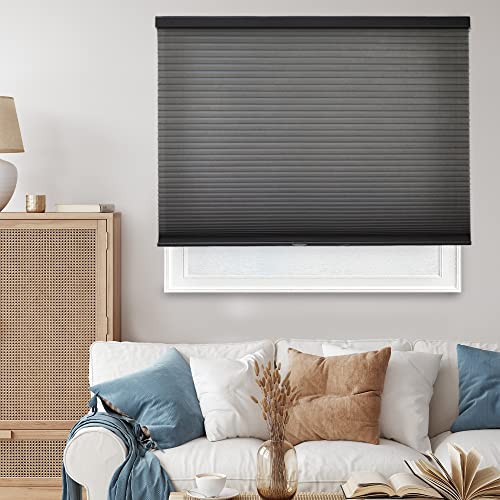 CHICOLOGY Cordless Cellular Shades Sichtschutzrollo, 1 Zelle, Polyester, Morgennebel, 24" W X 48" H von Chicology