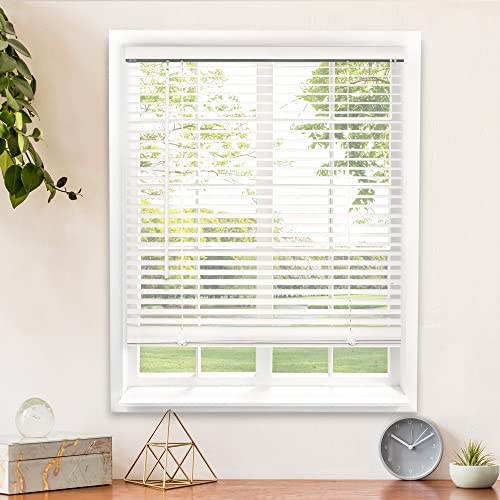 CHICOLOGY Fenster-Lamellenschirm, horizontal, kabellos Modern 31" W X 72" H Weiß (handelsübliche Qualität) von Chicology