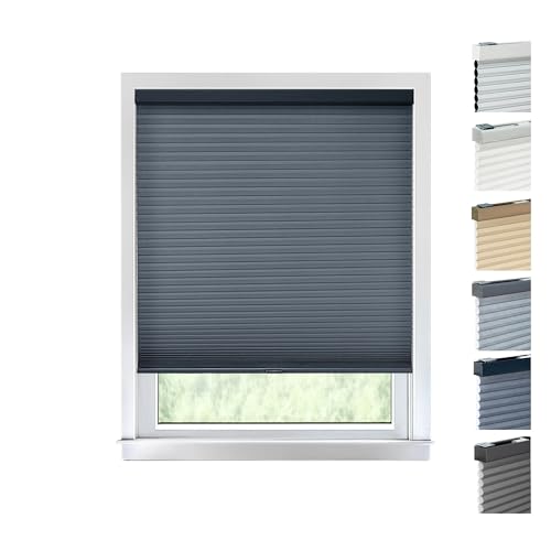 CHICOLOGY Cordless Cellular Shades Sichtschutzrollo, 1 Zelle, Polyester, Metall, Kunststoff, Morning Ocean, 163W x 97H cm von Chicology