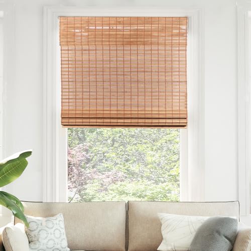 CHICOLOGY Schnurloser Bambus-Roman-Farbton, lichtfilternde Fensterbehandlung, perfektes Resort-Feeling, für Wohnzimmer, Esszimmer/Schlafzimmer und mehr, 73 cm B x 163 cm H, Eichhörnchen CHICOLOGY Schnurloser Bambus-Roman-Farbton, lichtfilternde Fensterbehandlung, perfektes Resort-Feeling, für Wohnzimmer, Esszimmer/Schlafzimmer und mehr, 73 cm B x 163 cm H, Eichhörnchen von Chicology