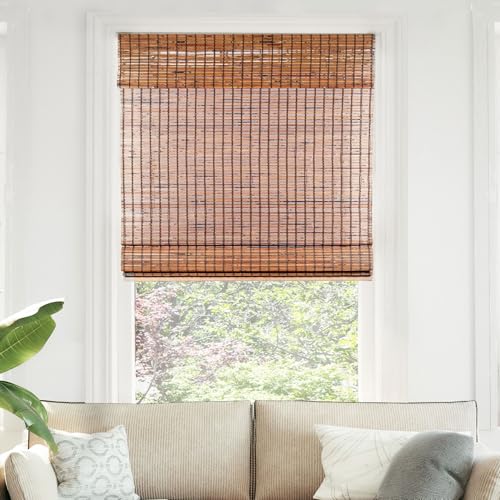 Chicology Bambus-Raffrollos, umweltfreundlich, lichtfilternd, für Fenster, ideal für Zuhause, Modell: Biber, 86,4 x 162,5 cm (B x H) von Chicology