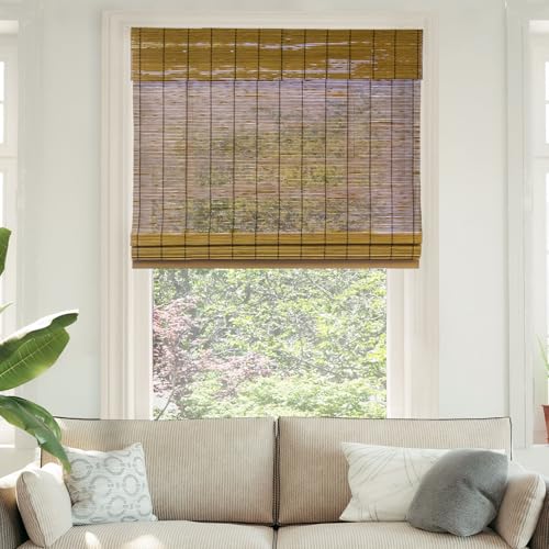Chicology Bambus-Raffrollos, umweltfreundlich, lichtfilternd, für Fenster, ideal für Zuhause, Modell: Fuchs, 58,4 x 162,5 cm (B x H) von Chicology