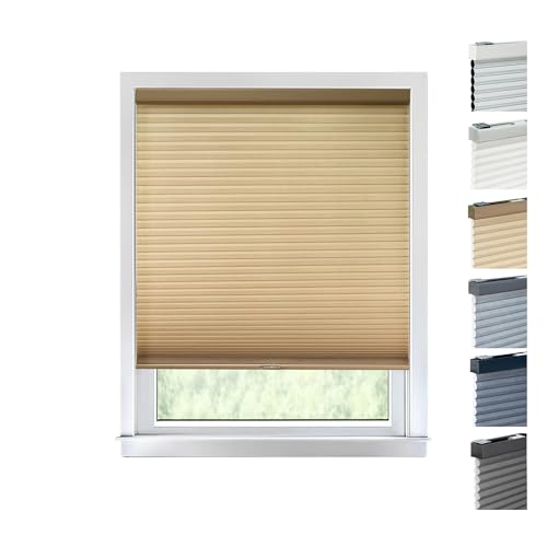 CHICOLOGY Verdunkelungsrollo für Fenster, kabellos Modern 30" W X 64" H Morning Croissant (Privacy & Light Filtering) von Chicology